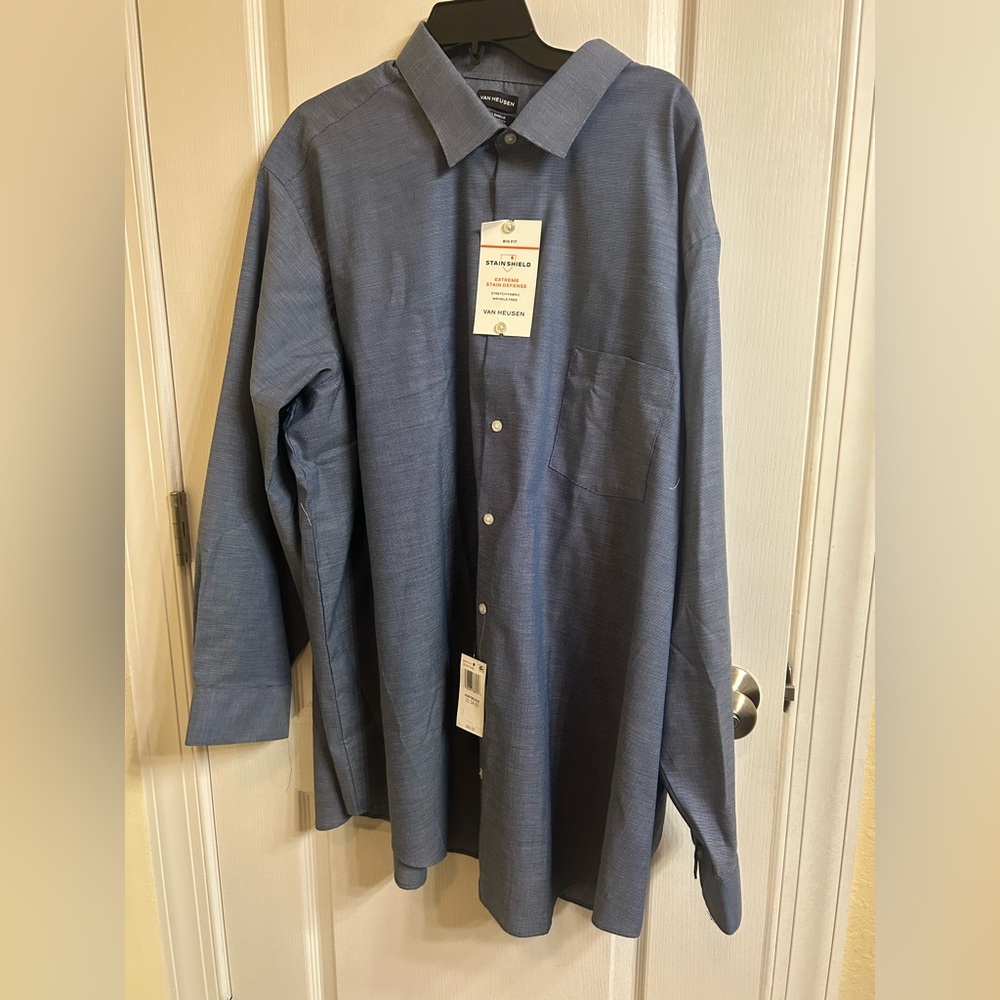 Cronbie Long Sleeve Stain Shield Shirt Open - Slim Fit